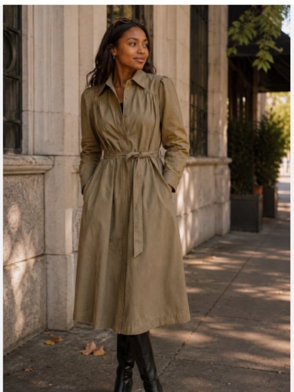 Vtg The Jack Set Sz 8 Trench Coat Removable Wool Blend Lining Made In Poland